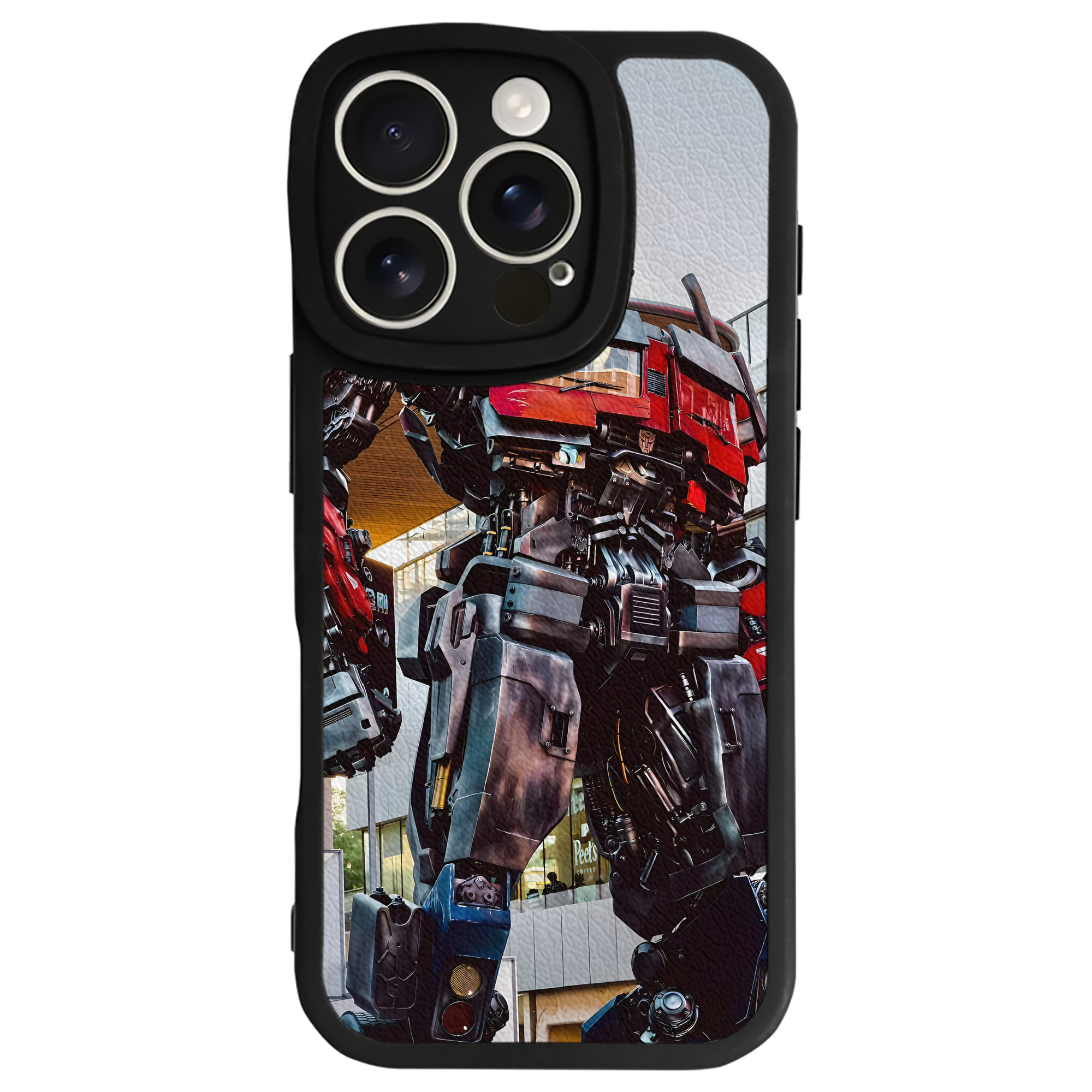 （画像用） Transformers トランスフォーマー 【iPhone 16シリーズ対応】シリコンスマホケース（レザー調） 材質：シリコン